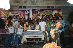 Fans Celebrate NTR Birthday at Don Bosco School